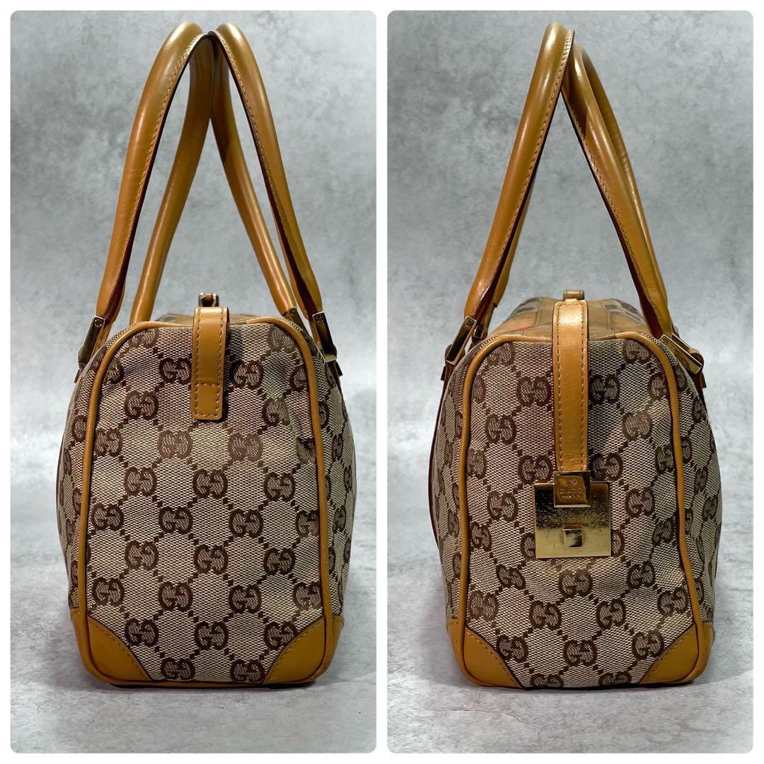 Gucci GG Sherry Line Boston Bag Beige Yellow — view 7