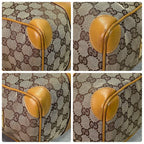 Gucci GG Sherry Line Boston Bag Beige Yellow — view 9
