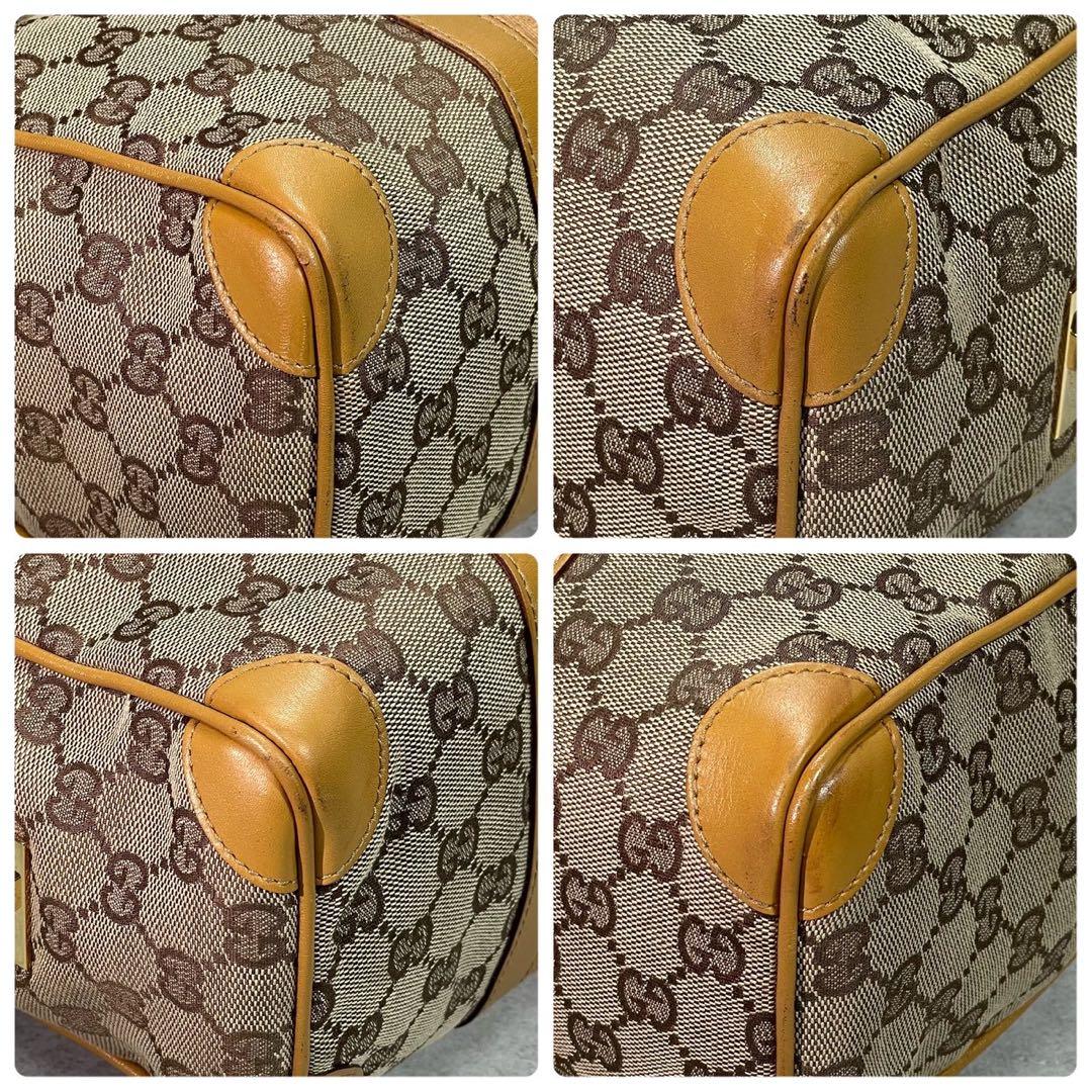 Gucci GG Sherry Line Boston Bag Beige Yellow — view 9