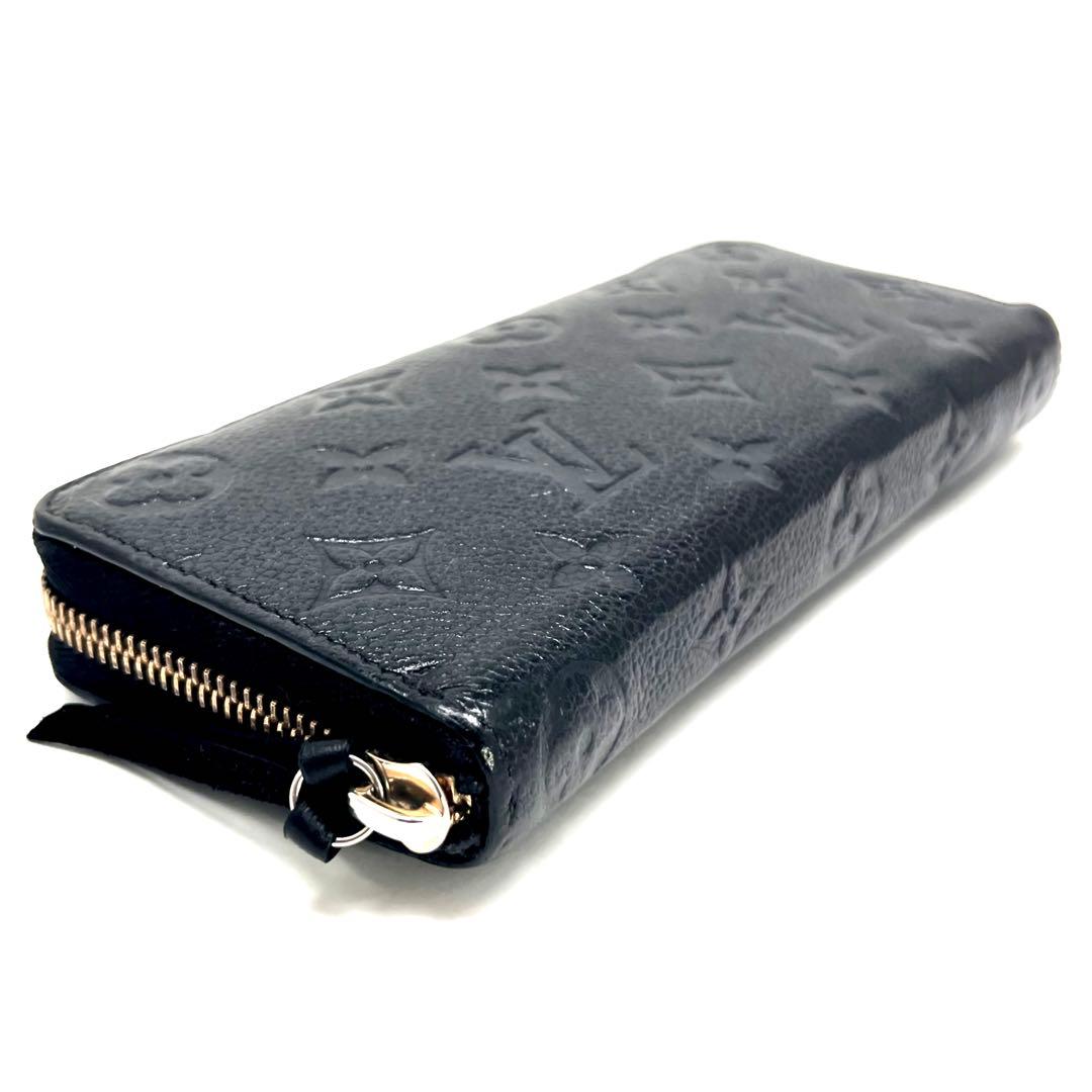 Louis Vuitton Monogram Empreinte Clemence Zippy Wallet Black — view 5