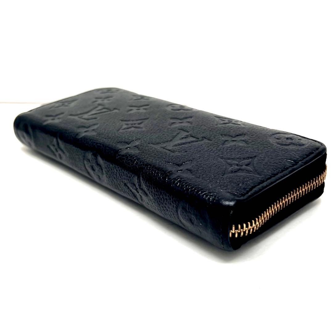 Louis Vuitton Monogram Empreinte Clemence Zippy Wallet Black — view 8