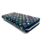 Louis Vuitton Multicolor Zippy Wallet Black Lime Green — view 7