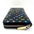 Louis Vuitton Multicolor Zippy Wallet Black Lime Green — view 9