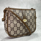 Gucci GG Shoulder Bag Brown Beige Leather
