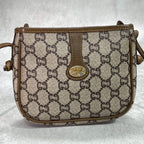 Gucci GG Shoulder Bag Brown Beige Leather — view 2