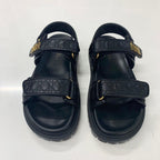 Dior Act Calfskin Logo Cannage Sandals — view 2