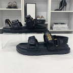 Dior Act Calfskin Logo Cannage Sandals — view 3