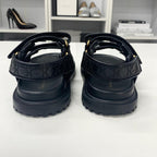 Dior Act Calfskin Logo Cannage Sandals — view 5