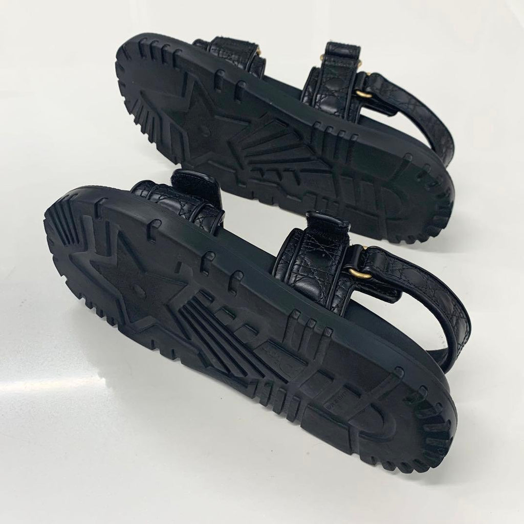 Dior Act Calfskin Logo Cannage Sandals — view 6
