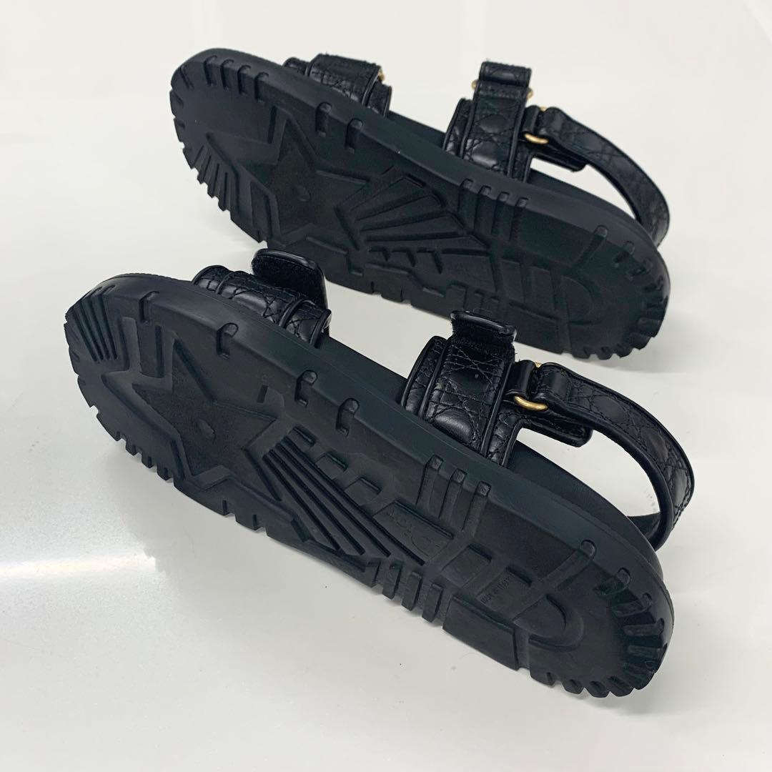 Dior Act Calfskin Logo Cannage Sandals — view 6