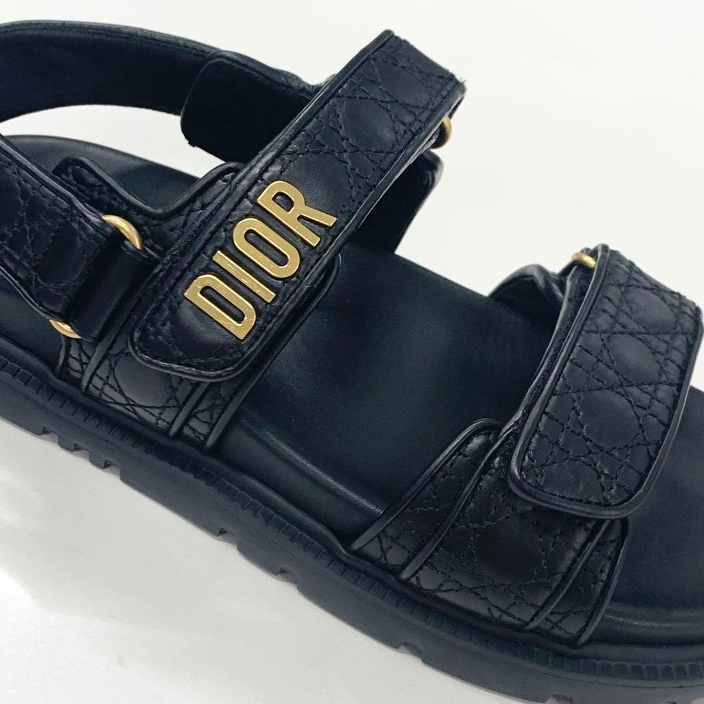 Dior Act Calfskin Logo Cannage Sandals — view 9