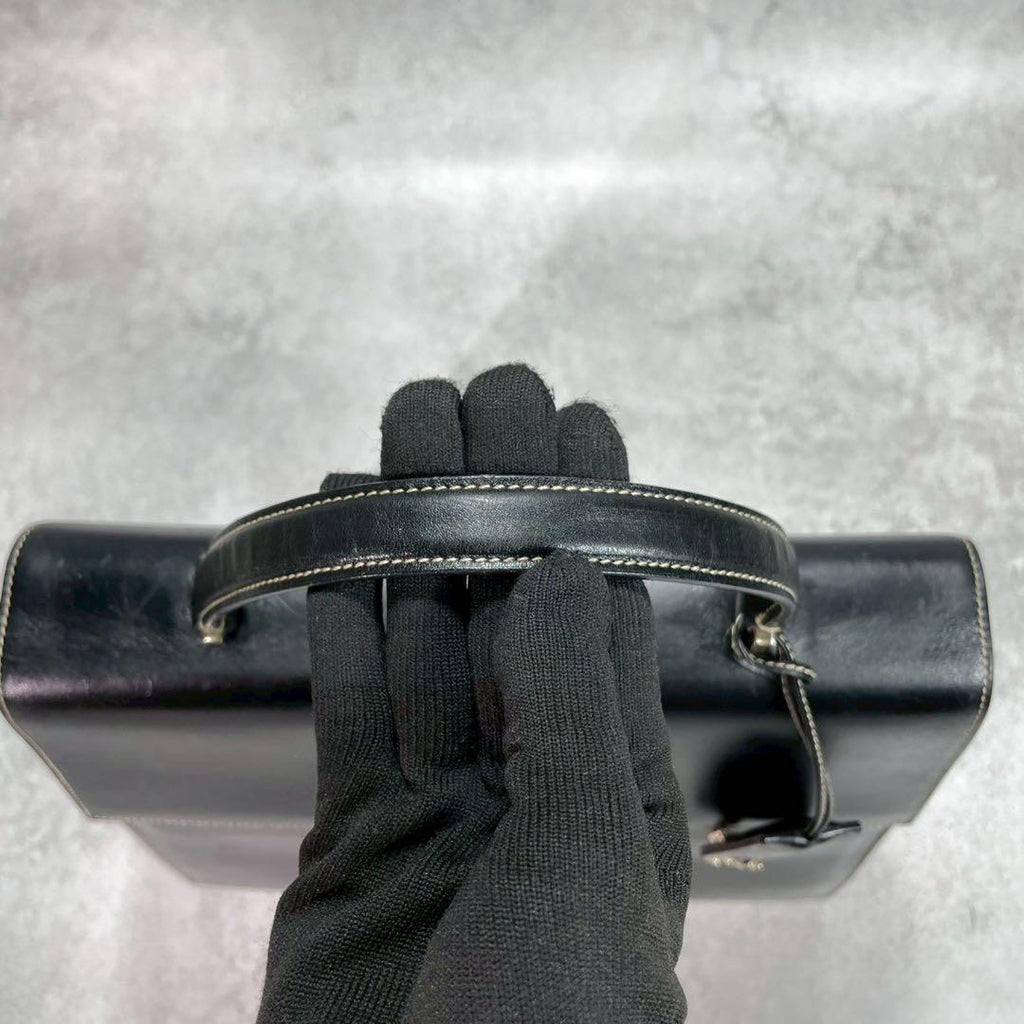 Gucci Handbag Black Leather Gold — view 4
