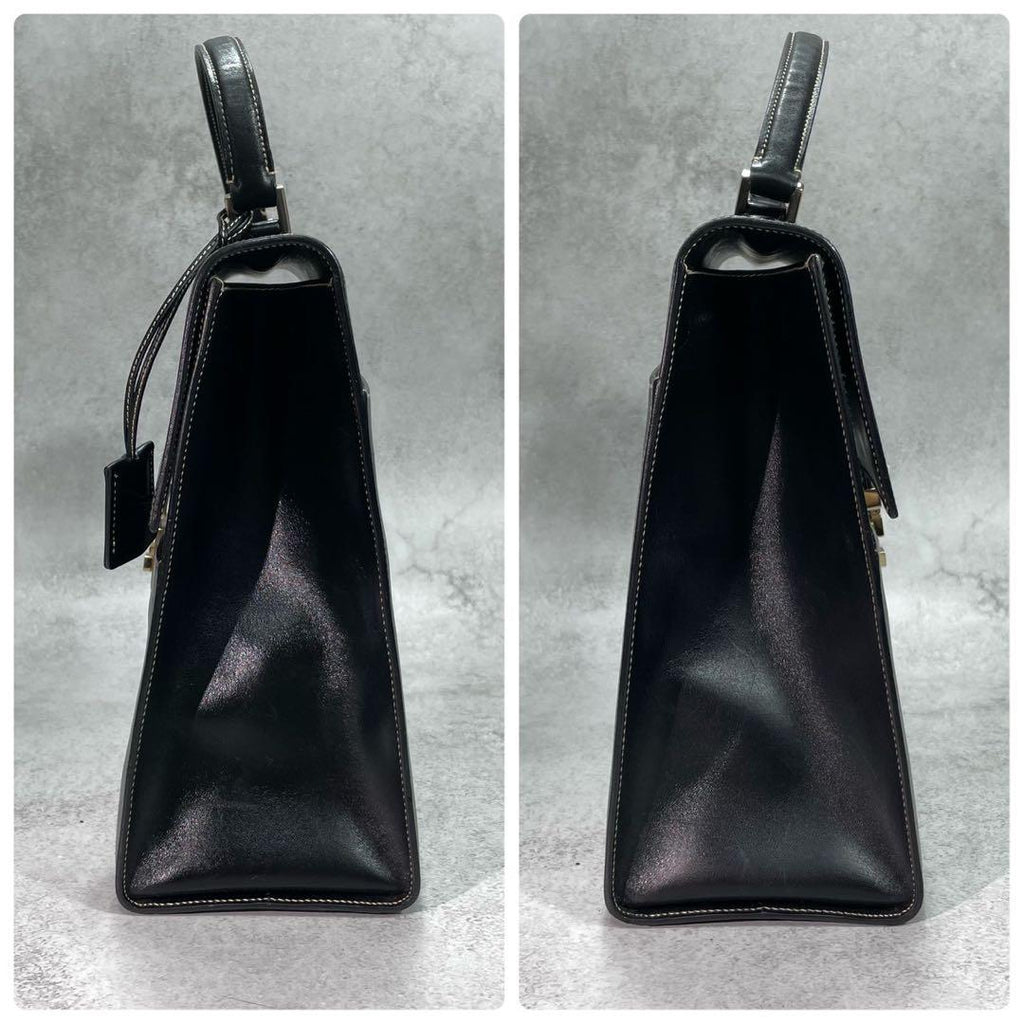 Gucci Handbag Black Leather Gold — view 7