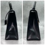 Gucci Handbag Black Leather Gold — view 7