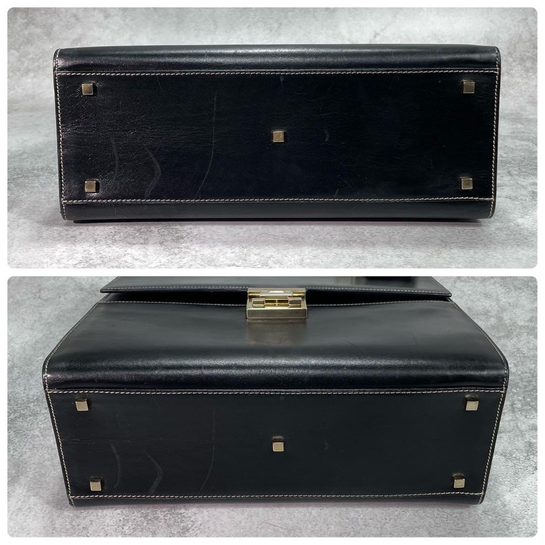 Gucci Handbag Black Leather Gold — view 8