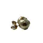 Dior Tribal Earrings Faux Pearl Bee Logo