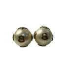 Dior Tribal Earrings Faux Pearl Bee Logo