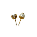Dior Tribal Earrings Faux Pearl Bee Logo