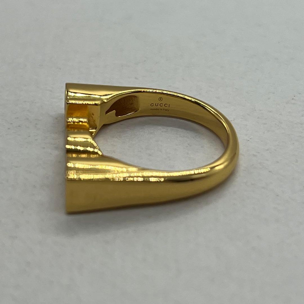 Gucci No 16: Logo Ring M Gold — view 8