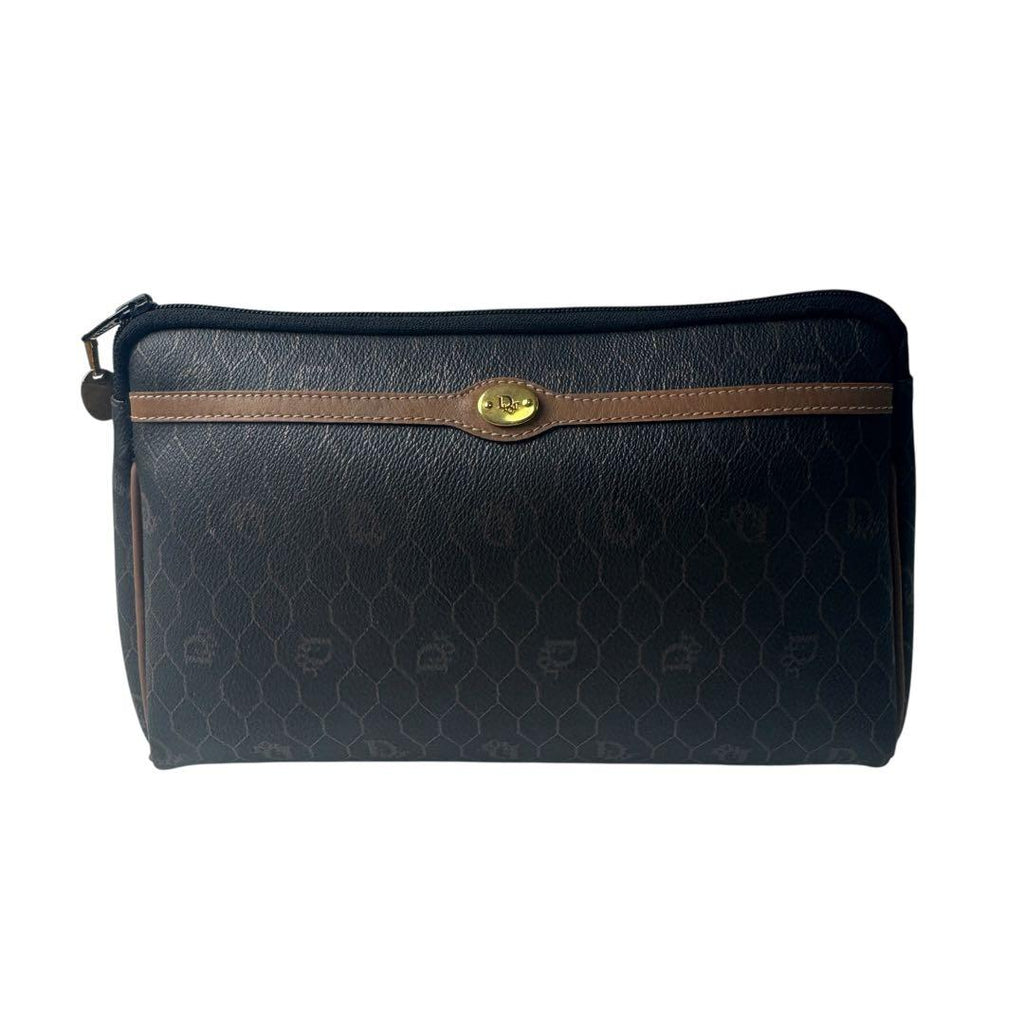 Dior Vintage Honeycomb Pattern Pouch Clutch — view 2