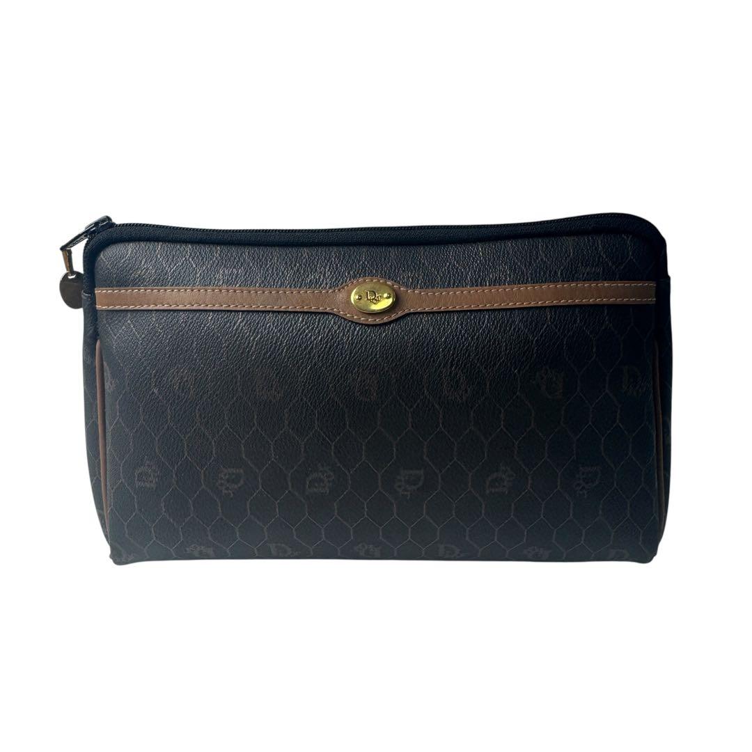 Dior Vintage Honeycomb Pattern Pouch Clutch — view 2