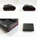 Chanel Quilted CC Logo Trifold Wallet Lambskin — view 3