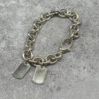 Gucci Double Dog Tag Bracelet 19 Vintage