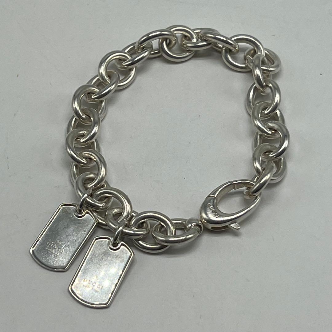 Gucci Double Dog Tag Bracelet 19 Vintage — view 2