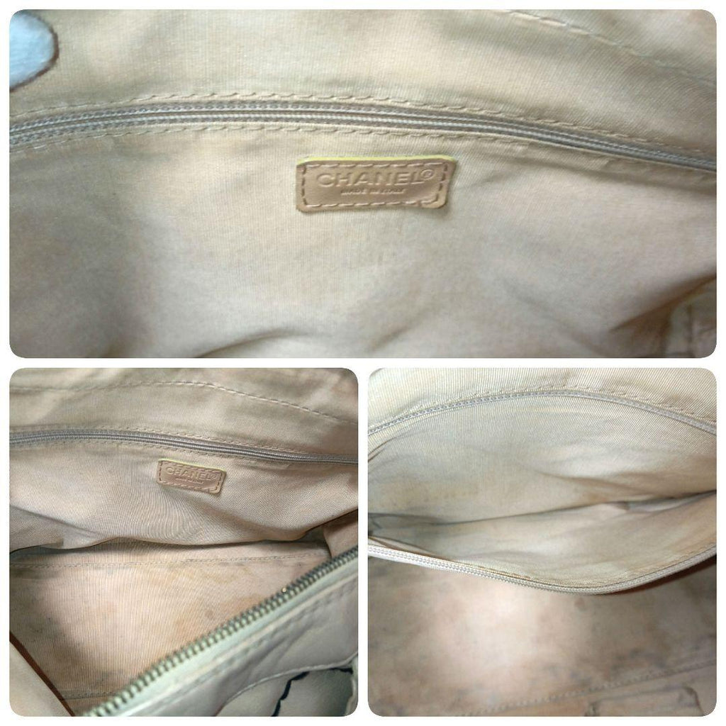Chanel Wild Stitch Handbag Calfskin Beige