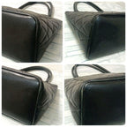 Chanel Quilted Reissue Tote Handbag Caviar Leather Black — view 4