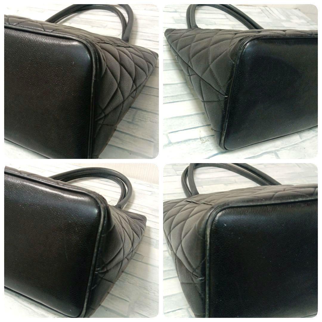 Chanel Quilted Reissue Tote Handbag Caviar Leather Black — view 4