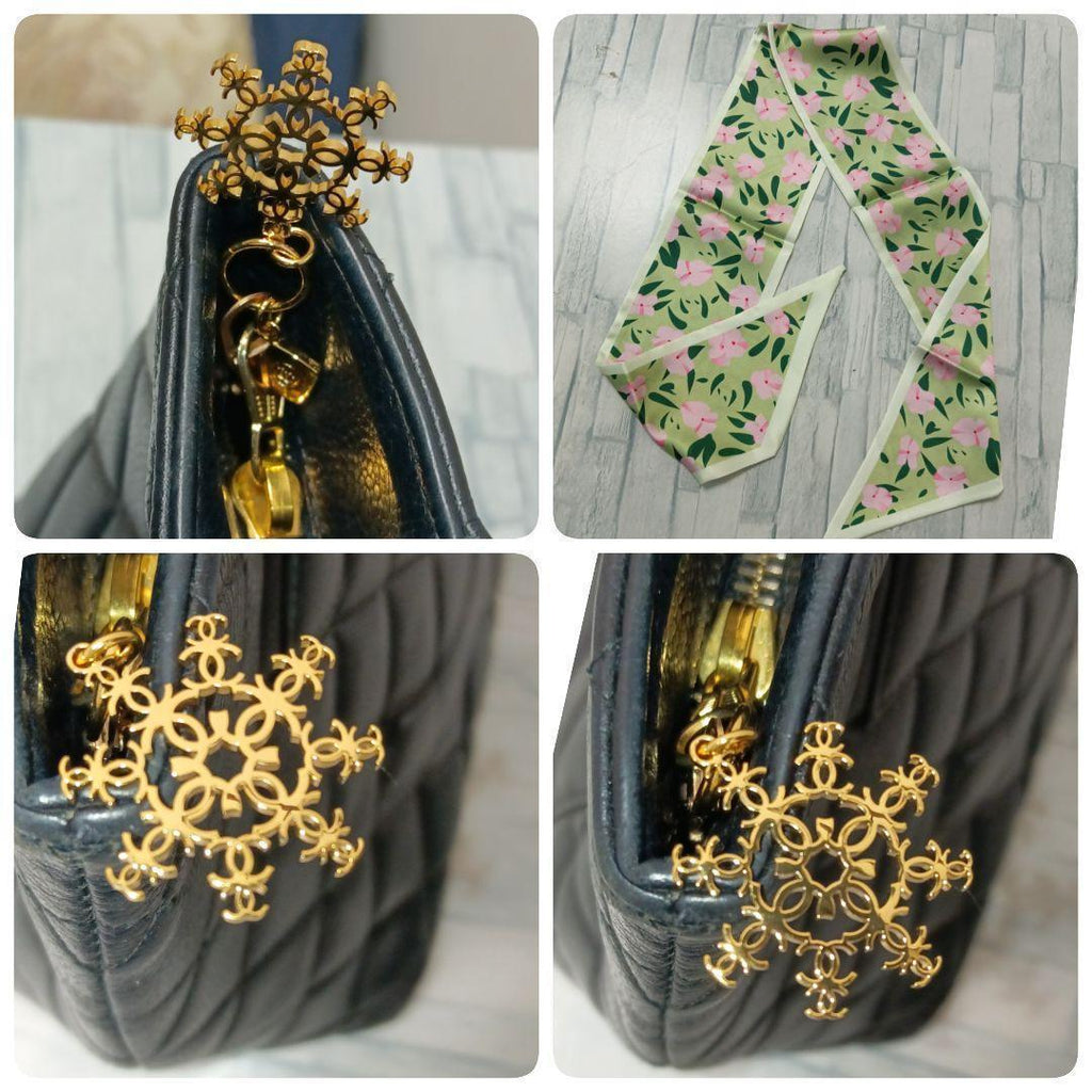 Chanel Quilted Reissue Tote Handbag Caviar Leather Black — view 9