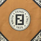 Fendi Zucca Scarf 90 Silk Brown Black — view 7