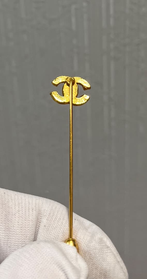 Chanel Grade CC Logo Rhinestone Pin Brooch — view 5