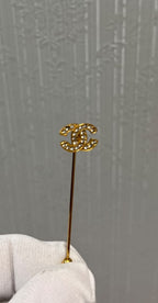 Chanel Grade CC Logo Rhinestone Pin Brooch — view 9
