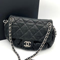 Chanel Quilted Chain Shoulder Bag Lambskin Black Leather