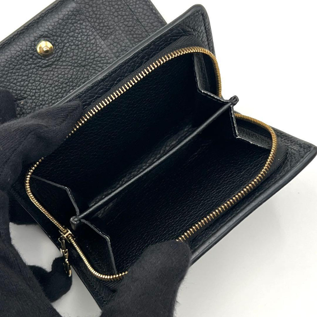 Louis Vuitton Empreinte Portefeuille Clair Bifold Wallet Black — view 5