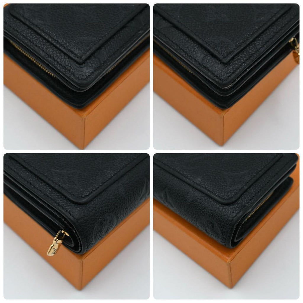 Louis Vuitton Empreinte Portefeuille Clair Bifold Wallet Black — view 7