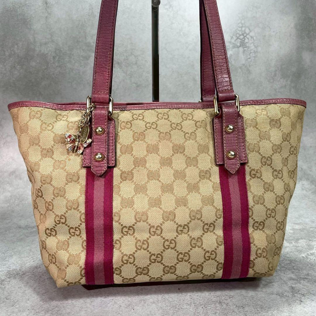 Gucci GG Tote Sherry Line Pink Leather Charm — view 2