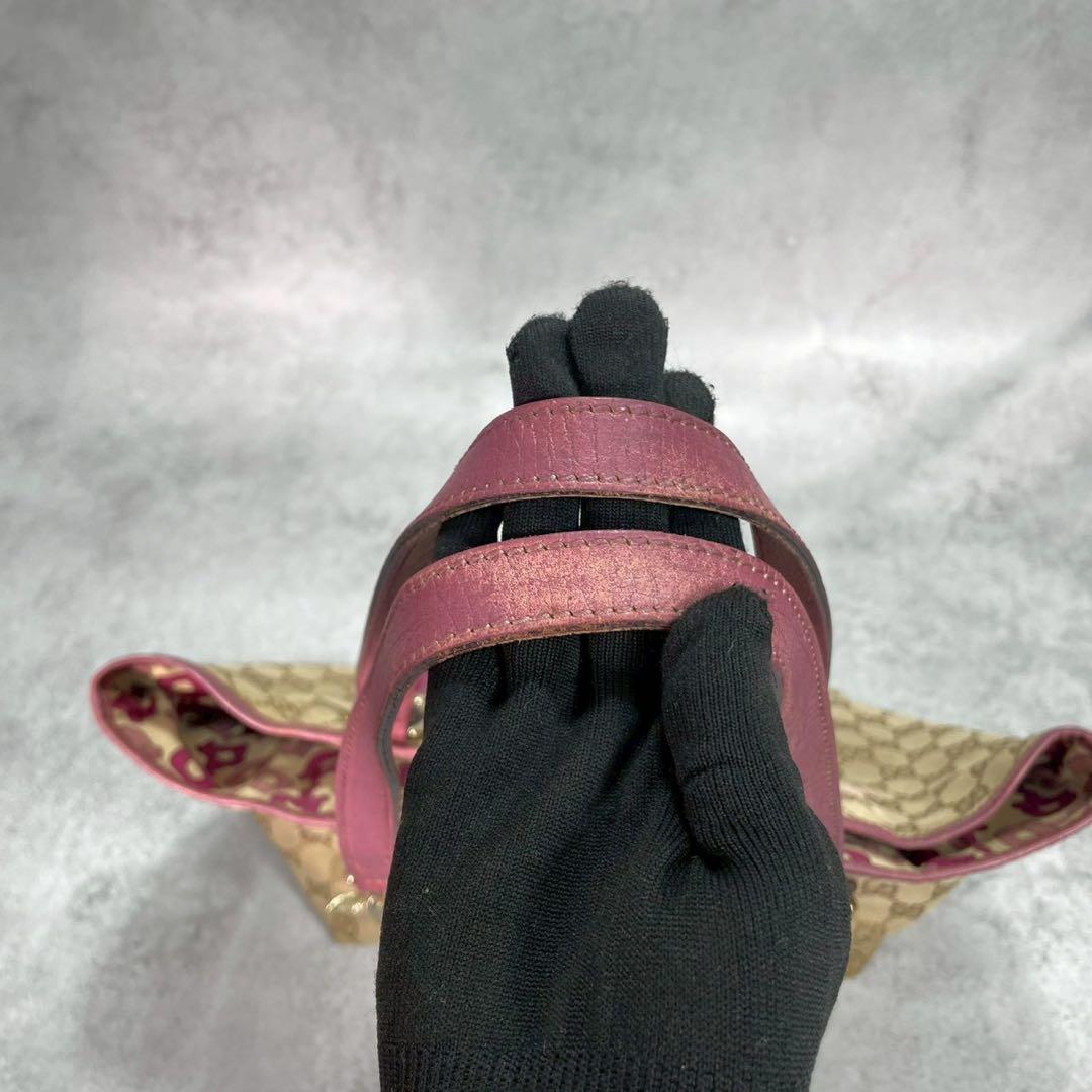 Gucci GG Tote Sherry Line Pink Leather Charm — view 4