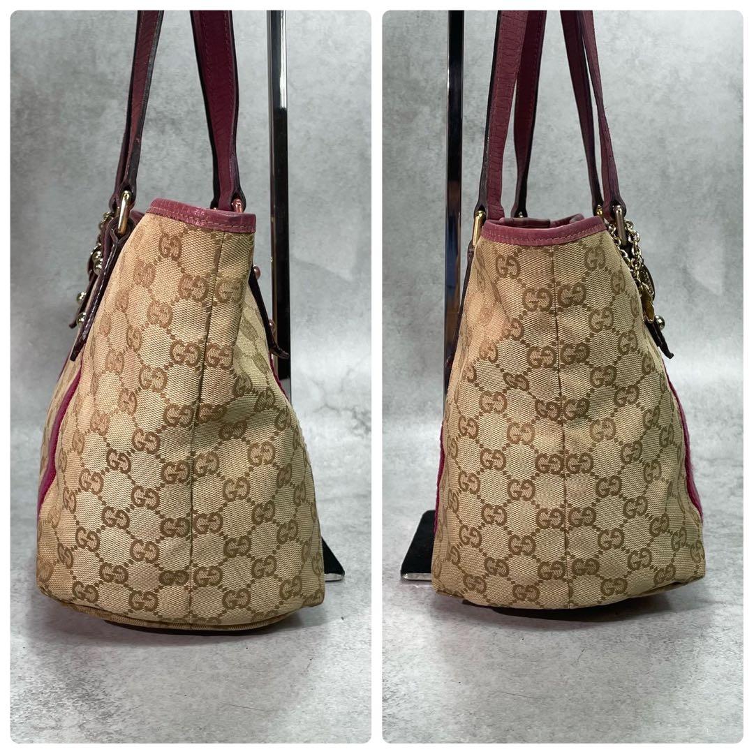 Gucci GG Tote Sherry Line Pink Leather Charm — view 6