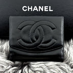Chanel Wallet Coco Stitch Jumbo CC Logo Hook Bifold