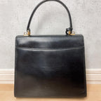 Gucci Ladylock Vintage Leather Black Handbag Gold — view 2