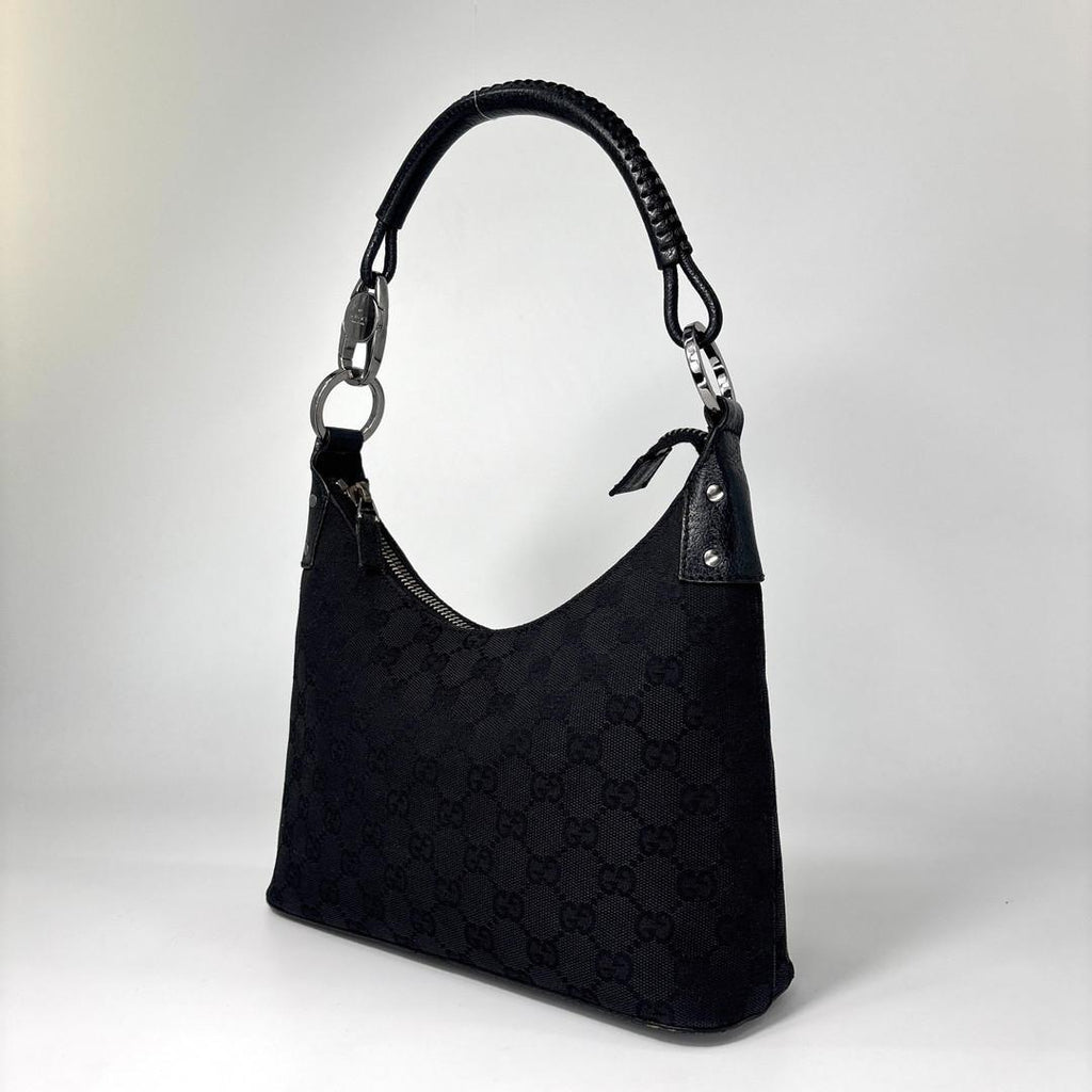 Gucci Shoulder Bag Black GG Canvas — view 2