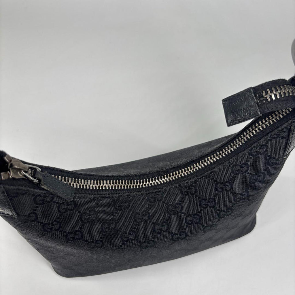Gucci Shoulder Bag Black GG Canvas — view 8
