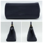 Fendi Mini Peekaboo Handbag Dark Blue — view 8
