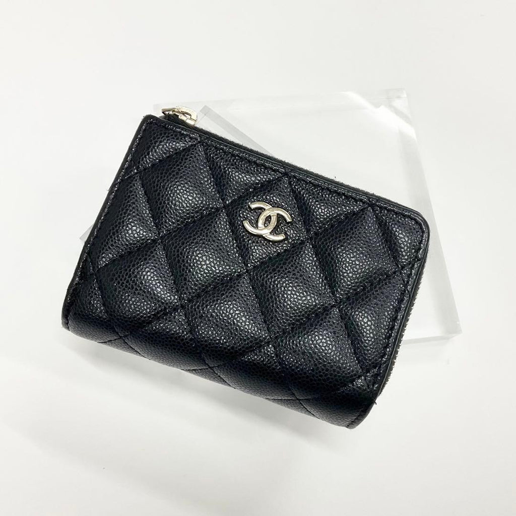 Chanel Quilted CC Logo Compact Wallet Trifold
