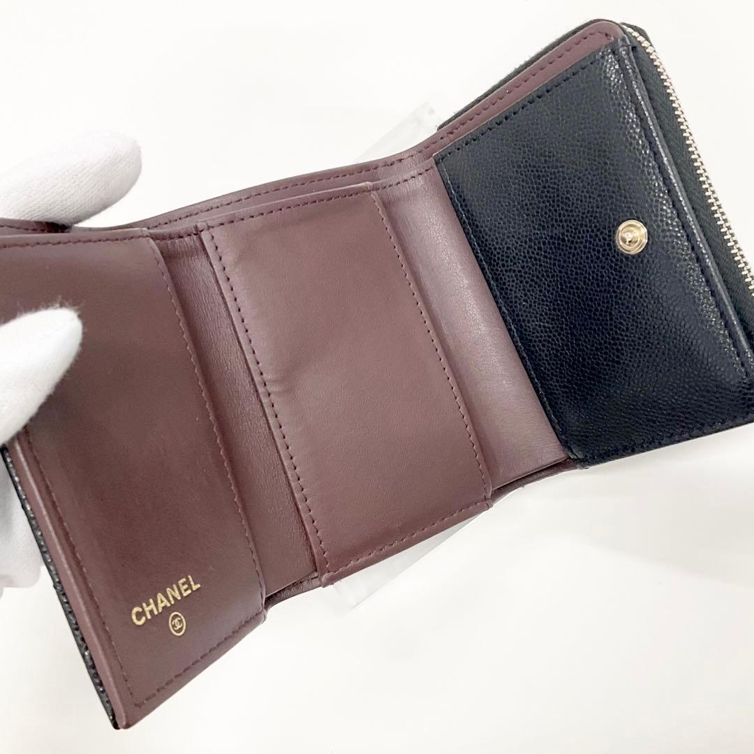 Chanel Quilted CC Logo Compact Wallet Trifold — view 6