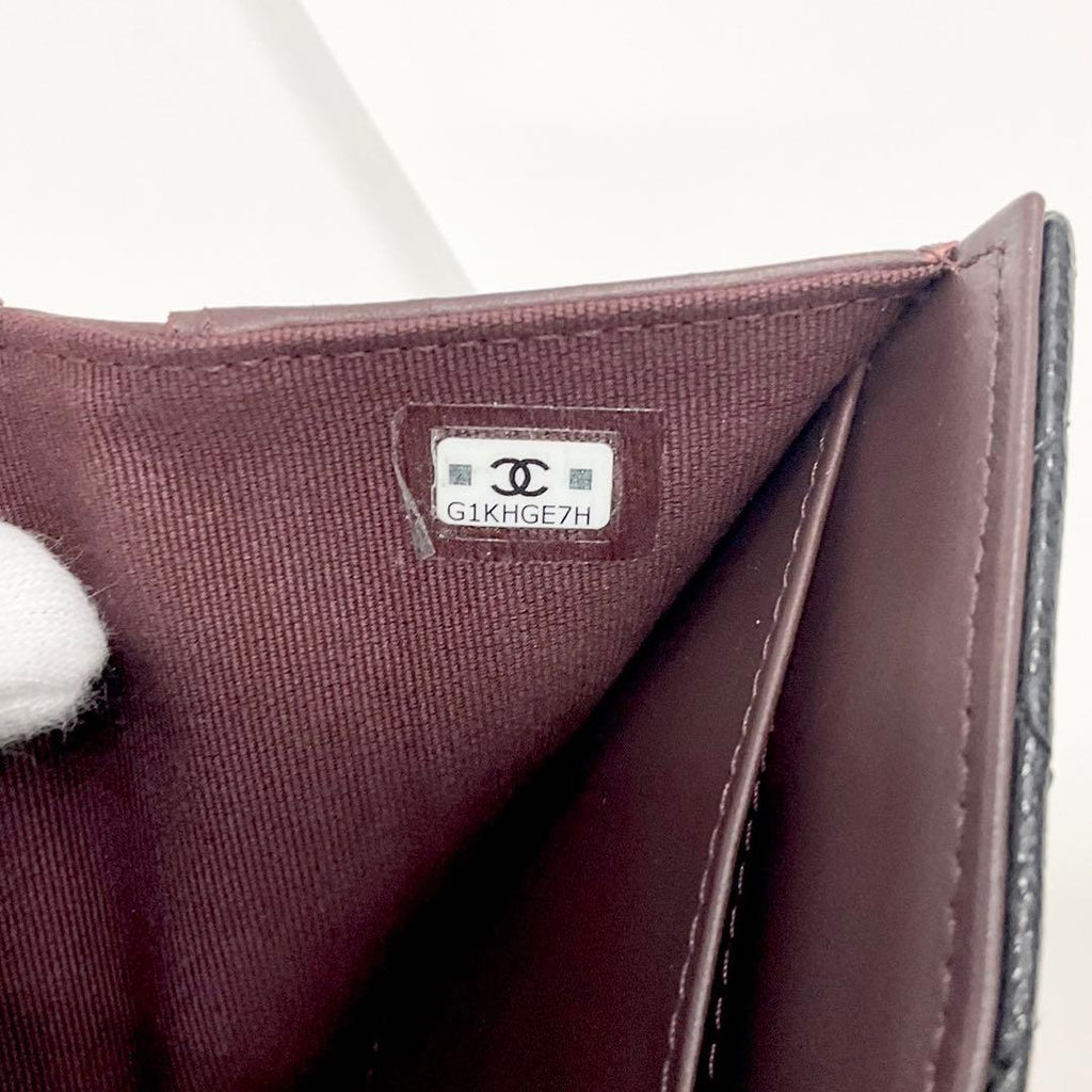 Chanel Quilted CC Logo Compact Wallet Trifold — view 9