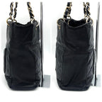 Chanel Quilted Petite Shopping Tote PST Caviar Leather Black — view 6